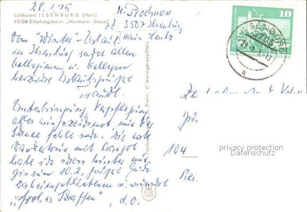 Ilsenburg Harz FDGB Erholungsheim Hermann Basse – Bild 2