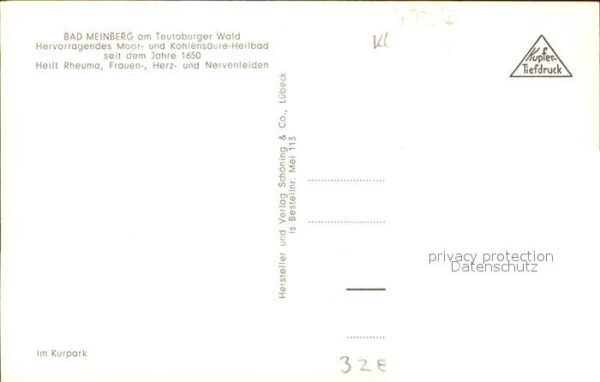 Bad Meinberg Hervorragendes Moor Kohlensäule Heilbad – Bild 2