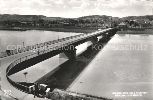 Braunau Inn Oberoesterreich Staatsgrenze Innbrücke Braunau Simbach