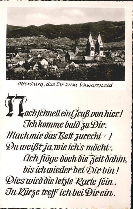 Offenburg Gedicht Noch schnell ein Grüss von hier