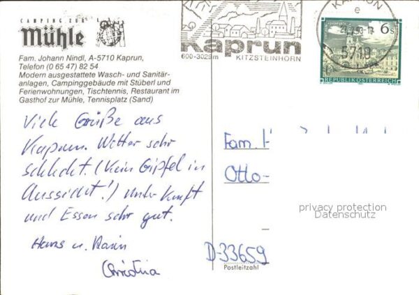 Kaprun Camping zur Mühle – Bild 2
