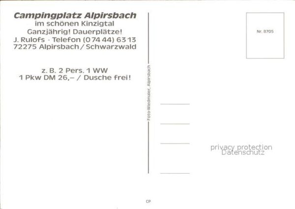 Alpirsbach Campingplatz – Bild 2