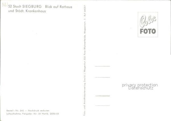 Siegburg Fliegeraufnahme Rathaus Krankenhaus – Bild 2