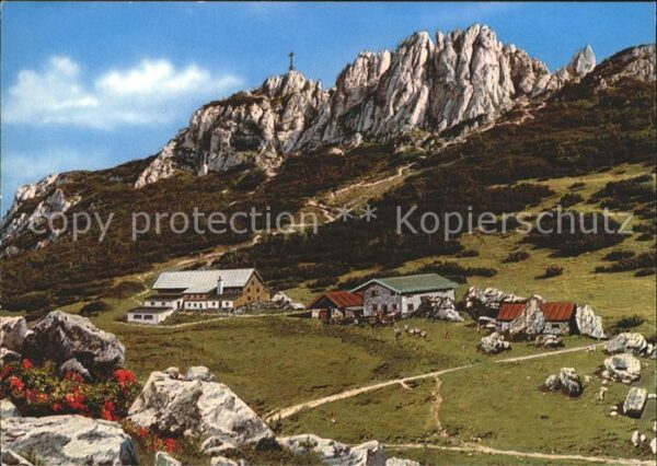Aschau Chiemgau Steilingalm mit Kampenwand Bayerische A