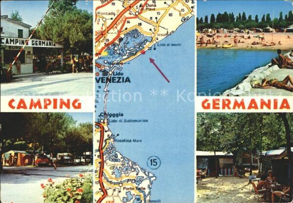 Venezia Venedig Camping Germania Strand Landkarte Küste