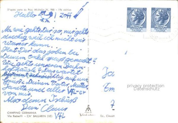 Venezia Venedig Camping Germania Strand Landkarte Küste – Bild 2