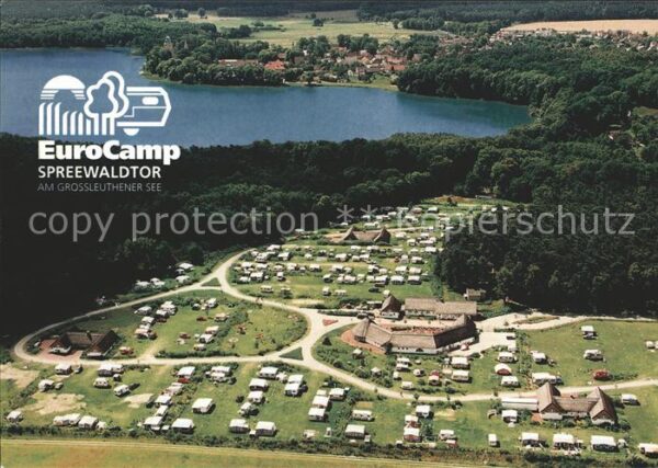 Gross Leuthen EuroCamp Spreewaldtor See Fliegeraufnah
