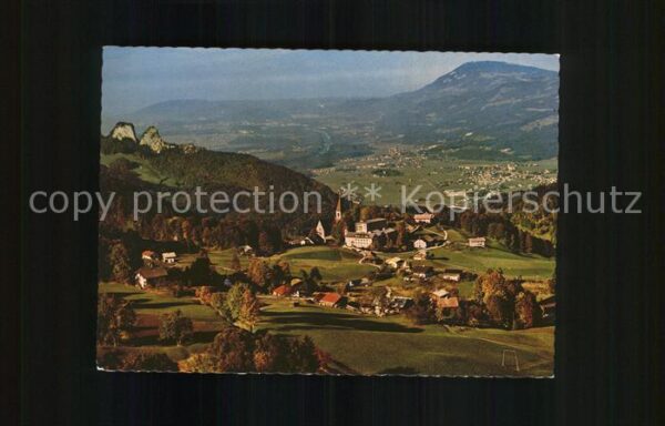 Duernberg Hallein Panorama gegen Barmsteine Salzburg und