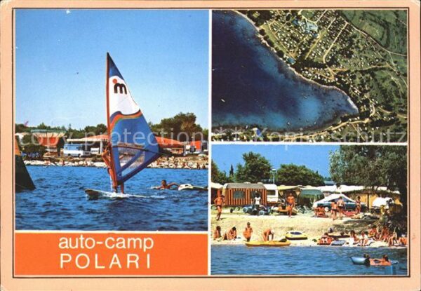 Rovinj Istrien Autocamp Polari Strand Windsurfen Flieg