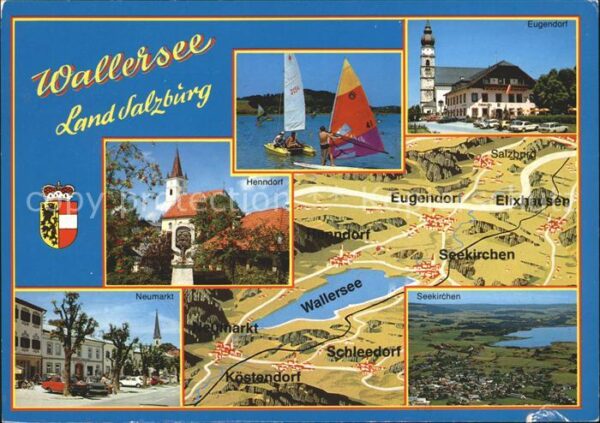 Wallersee und Umgebung Landkarte Windsurfing Wapp