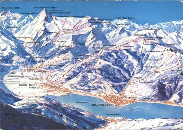 Zell See Übersichtskarte Skigebiet Europasportre