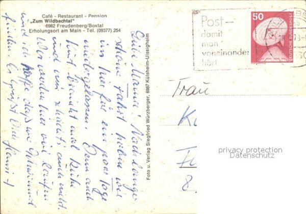 Freudenberg Baden Ortsansicht mit Kirche Cafe Pension Zum – Bild 2