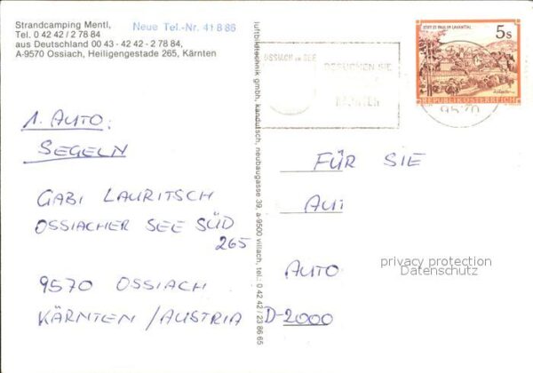 Ossiach Strand Camping Mentl Südufer Ossiachers – Bild 2