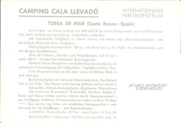 Tossa de Mar Camping Cala Llevado Strand Felsenküste – Bild 2