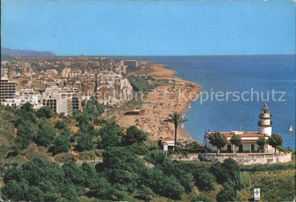 Calella Faro Playa vista general Leuchtturm Str