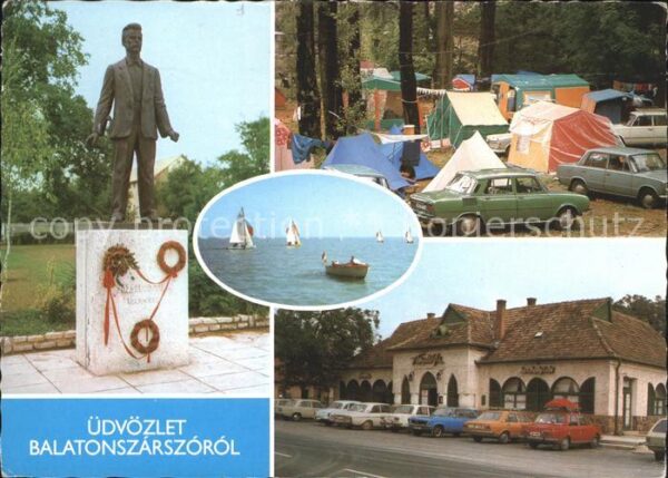 Balatonszarszoe Denkmal Jozsef Attila Campingplatz Sege