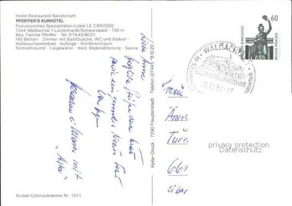 Waldachtal Hotel Restaurant Sanatorium Pfeiffers K – Bild 2