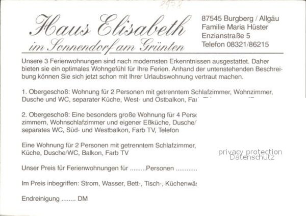 Burgberg Allgaeu Haus Elisabeth Ferienwohnungen – Bild 2