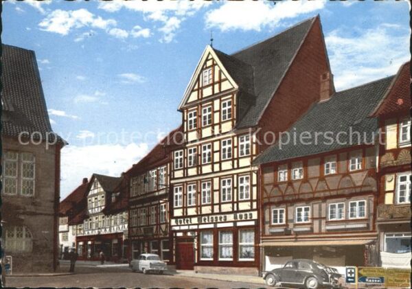 Bad Gandersheim Marktplatz mit Hotel Weisses Ross Fachw