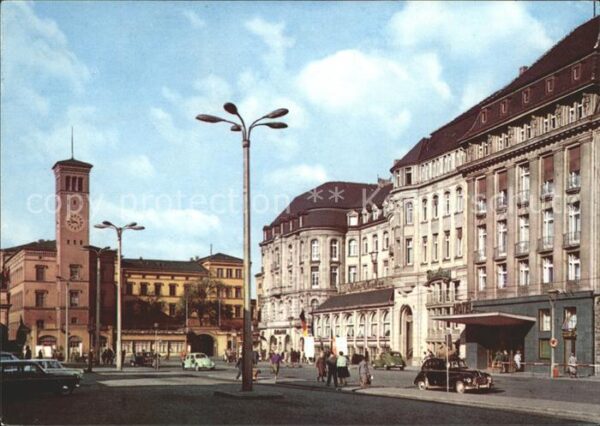 Erfurt Bahnhofsplatz mit Interhotel Erfurter H