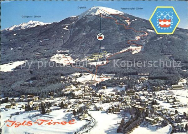 Igls Tirol mit Patscherkofel Bergbahn Wintersportp