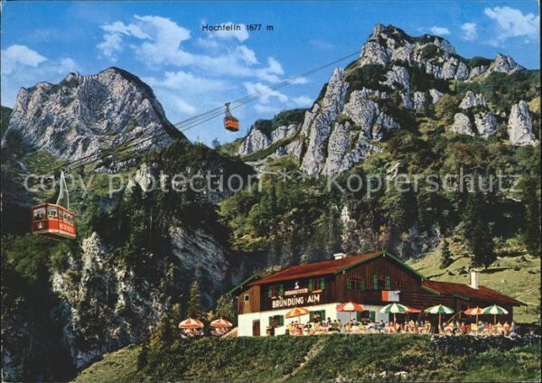 Bruendlingalm Berggasthof Hochfelln Seilbahn Bayerisc
