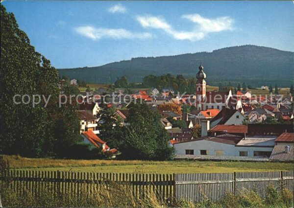Eslarn Ortsansicht mit Kirche Oberpfälzer Wald
