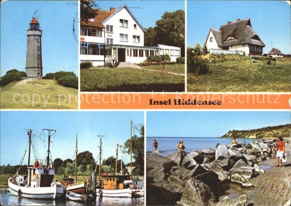 Insel Hiddensee Leuchtturm Ferienhaus Küste Hafen Fisch