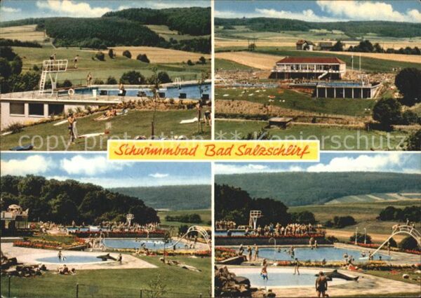 Bad Salzschlirf Schwimmbad mit Sprungturm