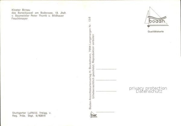 Birnau Barock Kloster Baumeister Peter Thumb B – Bild 2