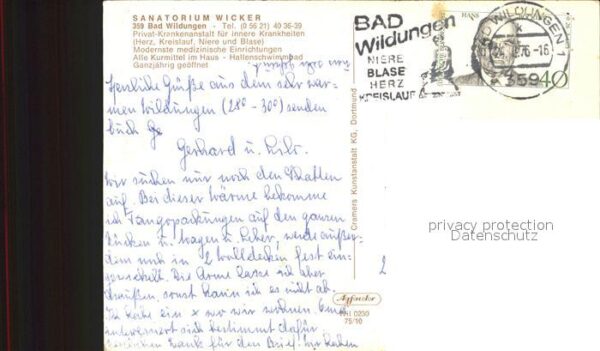 Bad Wildungen Sanatorium Wicker Speisesaal Hallenbad – Bild 2