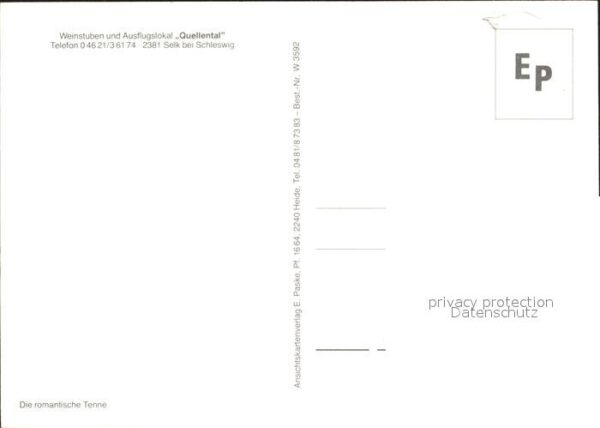 Selk Weinstuben Ausflugslokal Quellental Ten – Bild 2