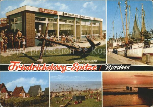 Spitze Friedrichskoog Restaurant Hafen Fischkutter Strand Abe