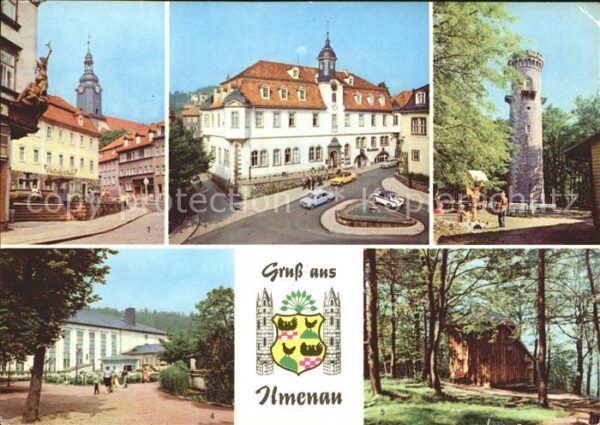 Ilmenau Thueringen Strasse des Friedens Rathaus Kickelhahn