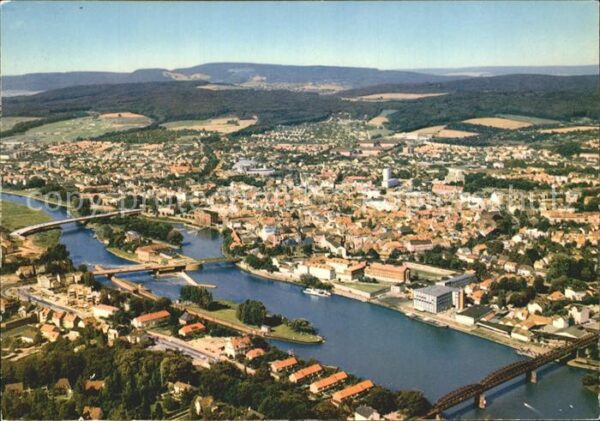 Hameln Weser Weser Brücke Fliegeraufnahme
