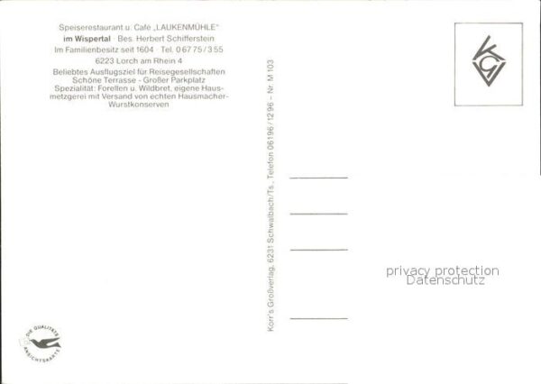 Lorch Rheingau Restaurant Laukenmühle im Wispertal Spr – Bild 2