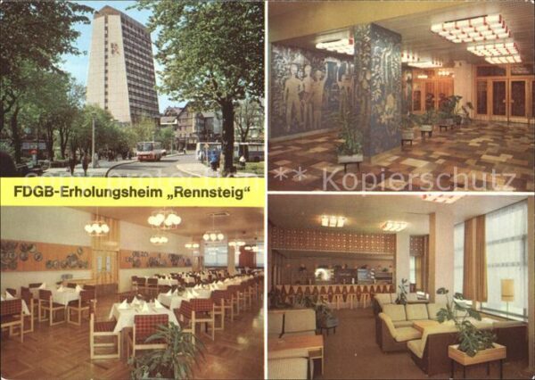 Oberhof Thueringen FDGB Erholungsheim Rennsteig Saal Empfa
