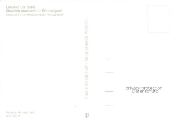 Oberhof Thueringen FDGB Erholungsheim Fritz Weineck Fliege – Bild 2
