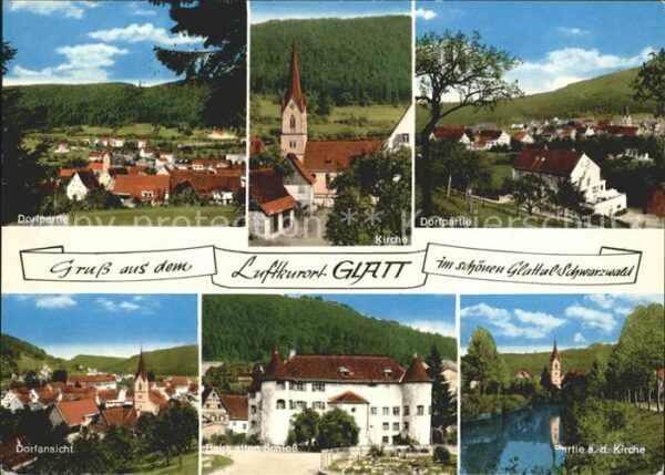 Glatt Dorfpartie Kirche Altes Schloss Uferpar