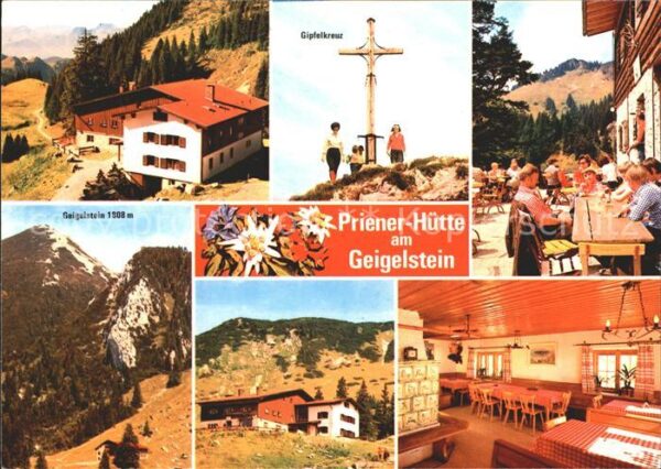 Priener Huette Berggasthaus Geigelstein Gipfelkreuz Al