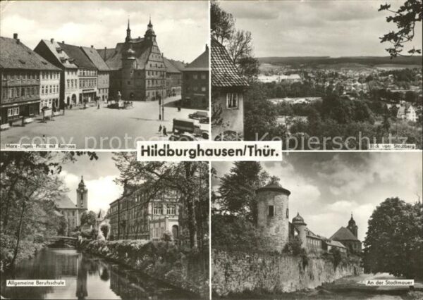 Hildburghausen Marx Engels Platz Rathaus Stadtberg Ber