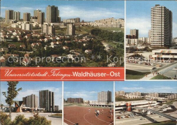 Waldhaeuser-Ost Teilansichten Hochhaus Sportanlagen Uni