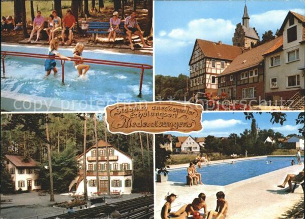 Niederelsungen Teilansichten Wassertreten Schwimmbad