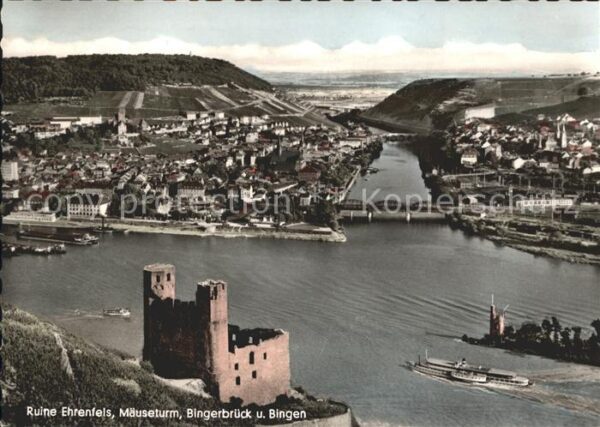 Bingerbrueck Rhein Panorama Ruine Ehrenfels Mäuseturm
