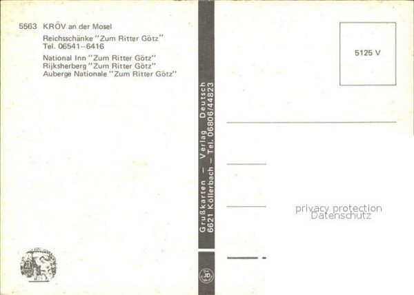 Kroev Mosel Reichsschenke Zum Ritter Götz – Bild 2