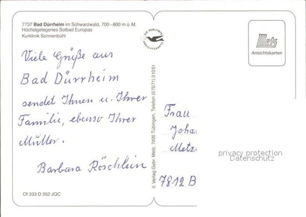 Bad Duerrheim Kurklinik Sonnenbühl höchstgelegenes So – Bild 2