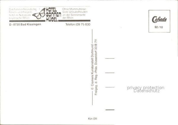 Bad Kissingen Hotel Sonnenhügel Fliegeraufnahme – Bild 2