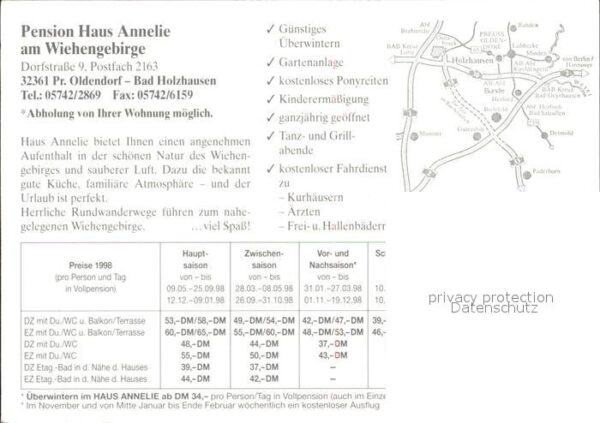 Bad Holzhausen Luebbecke Pension Haus Annelie Gaststube Zimmer P – Bild 2
