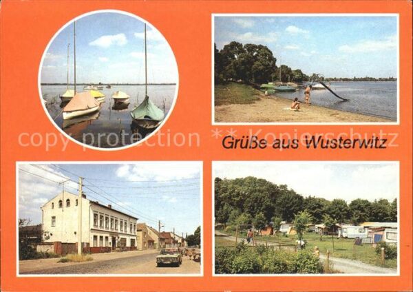 Wusterwitz Brandenburg Wusterwitzer See mit Booten und Badeste