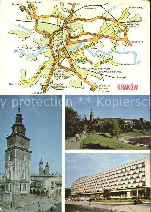 Krakow Krakau Rynek Glowny Wieza Ratuszowa i fragment